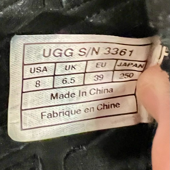 UGG Lynnea Arroyo Weave Boot Size 8, Black Suede - Picture 7 of 9